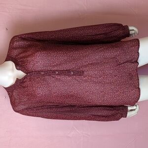Per Una M&S Collection Raspberry Mix Long Sleeve Button Front Blouse size 12
